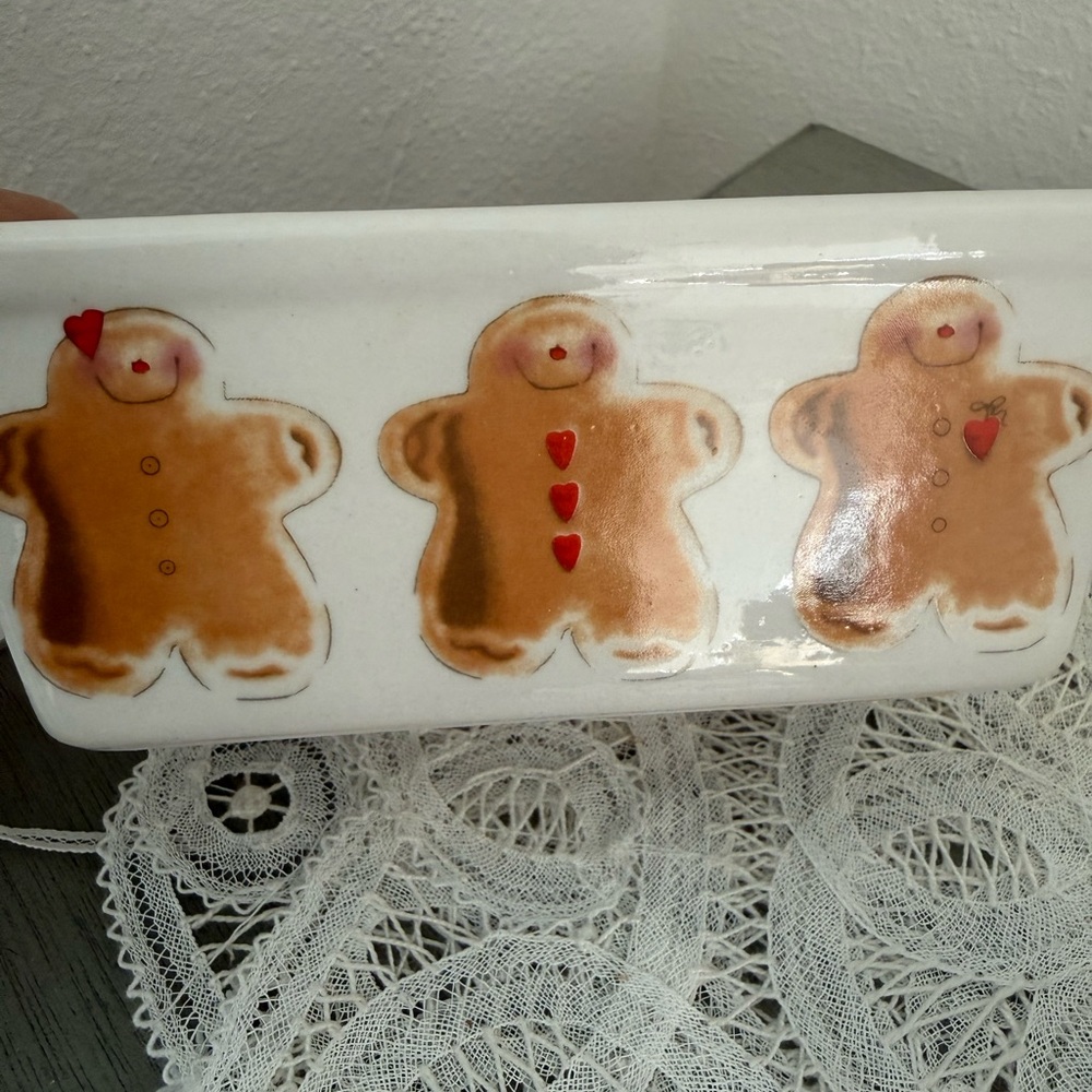 ceramic rectangular
Gingerbread dish cottagecore baking cozy kitchen - Picture 2 of 4